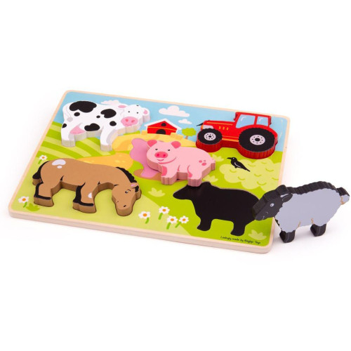 Bigjigs Toys Vkládací puzzle farma