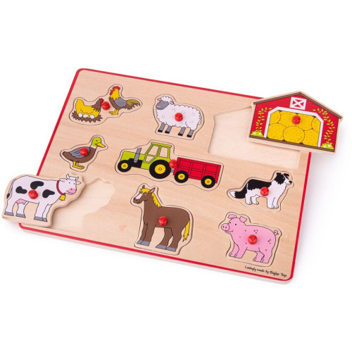Bigjigs Toys Vkládací puzzle farma