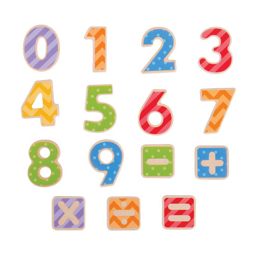 Bigjigs Toys Magnetické barevné číslice