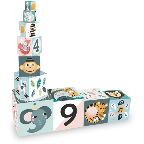 Vilac Skládací kostky zvířátka s čísly