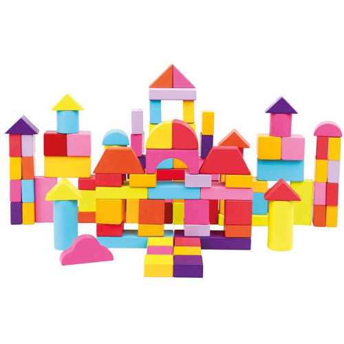 Bino Kostky v kyblíku 100 ks nové barvy