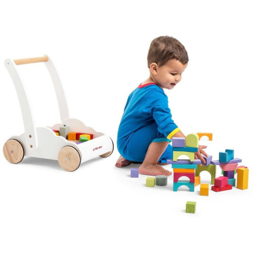 Le Toy Van Petilou Vozík s duhovými kostkami