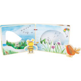 small foot Dřevěná obrázková knížka s včelkou