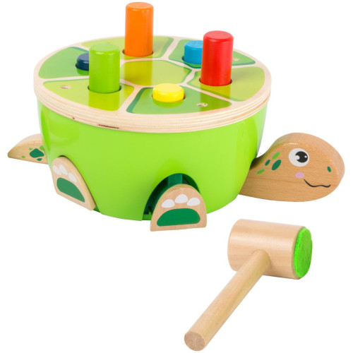 Small Foot Dřevěná zatloukačka želva