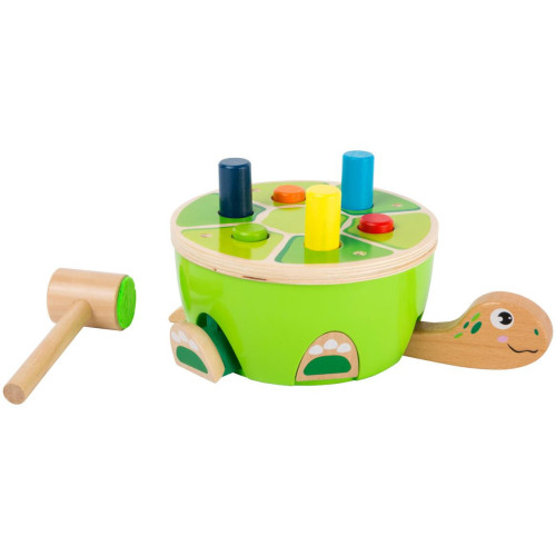 small foot Dřevěná zatloukačka želva