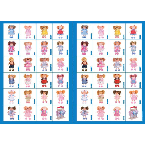 Papírové pexeso panenky