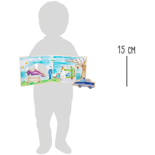 small foot Dřevěná knížka policie