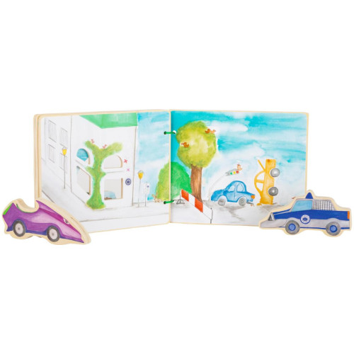 small foot Dřevěná knížka policie