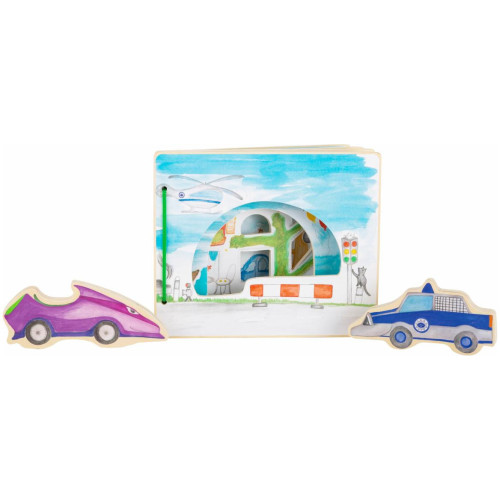 small foot Dřevěná knížka policie