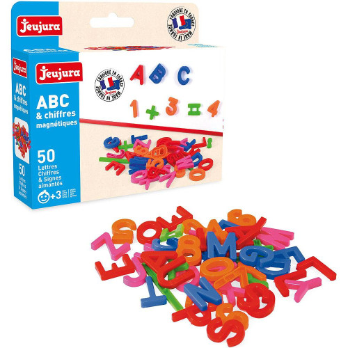 Jeujura Barevná magnetická písmenka 50ks