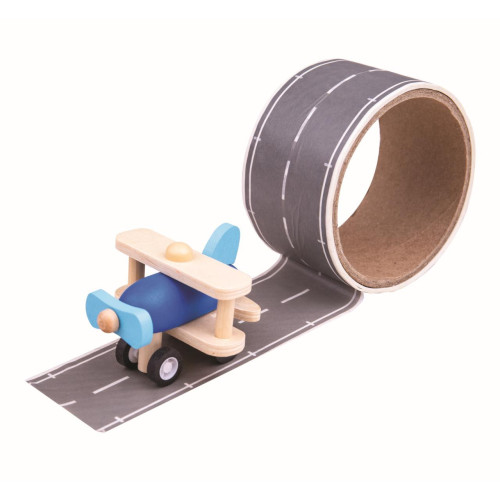 Bigjigs Toys Lepící páska runway s letadlem
