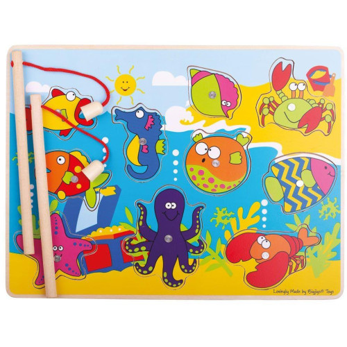 Bigjigs Toys Dřevěný mořský rybolov