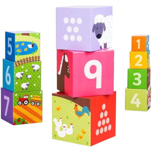 Bigjigs Toys didaktické kostky farma