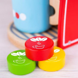 Bigjigs Toys Dřevěný kávovar červený