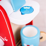 Bigjigs Toys Dřevěný kávovar červený