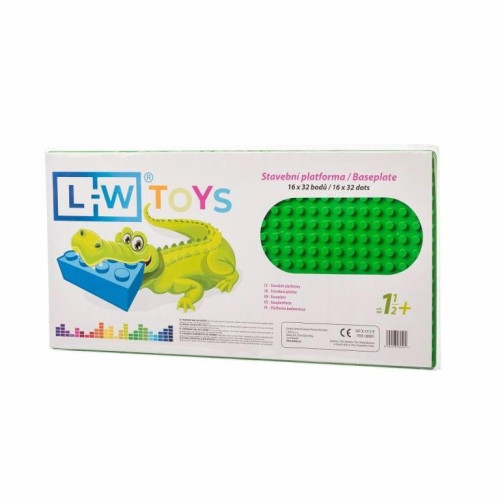 L-W Toys Deska pro nejmenší stavitele 16x32 bodů (25,5x51 cm)