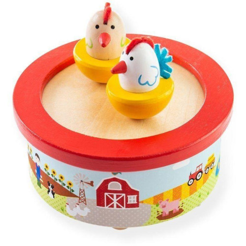 Bigjigs Toys Dřevěná hrací skříňka farma