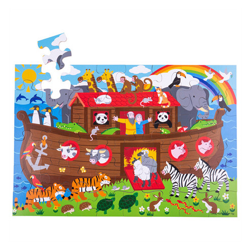 Bigjigs Toys Podlahové puzzle Noemova archa 48dílků