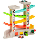 small foot Závodní dráha s parkovištěm a garážemi