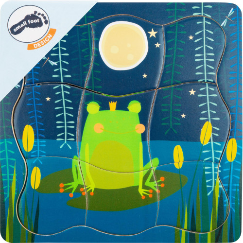 small foot Vrstvené puzzle princ žabák