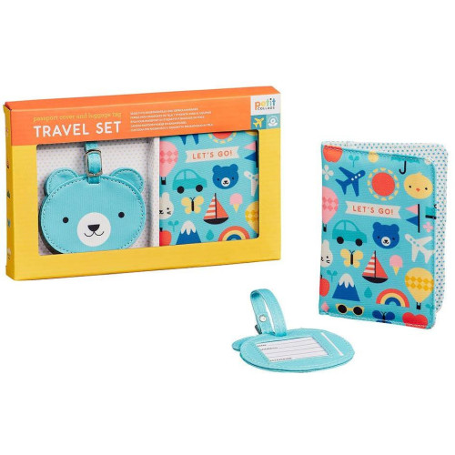 Petit Collage Obal na doklady a jmenovka medvídek