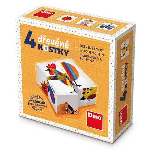 Dino Dřeevěné kostky Kohout