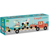 Vilac Dřevěný kamión s autíčky na nasazování