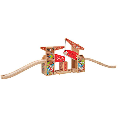 Bigjigs Rail Dvojtý zvedací most Graffiti