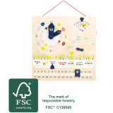 Small Foot Didaktický kalendář s hodinami