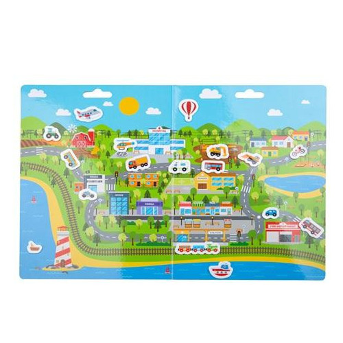 Bigjigs Toys Znovu použitelné samolepky doprava ve městě