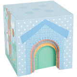 small foot Skládací věž pastelová se zvířátky