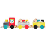 Petitcollage Dřevěný vláček s čísly a zvířecími kamarády