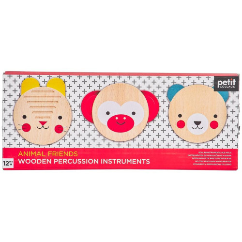 Petit Collage Sada dřevěných perkusních nástrojů 3 ks