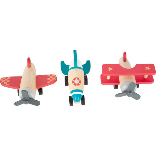 small foot Dřevěná natahovací letadla 3 ks