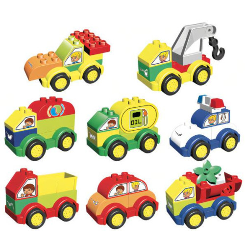 L-W Toys Junior kostky Auta 62 ks