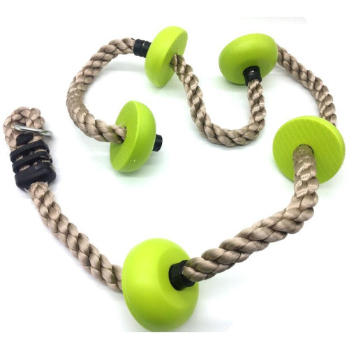 2Kids Toys Dětské šplhací lano s disky zelené