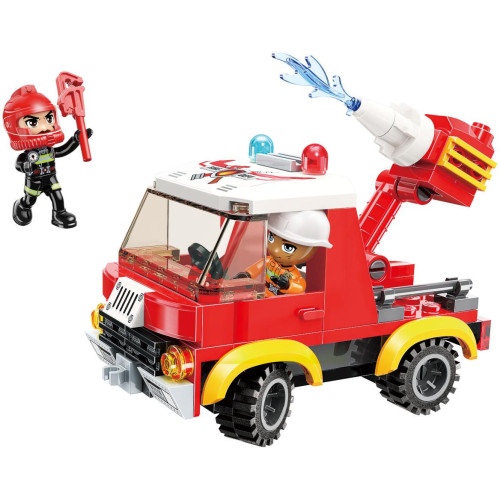 Qman Mine City Fire Line W12011-1 Lehký hasičský vůz