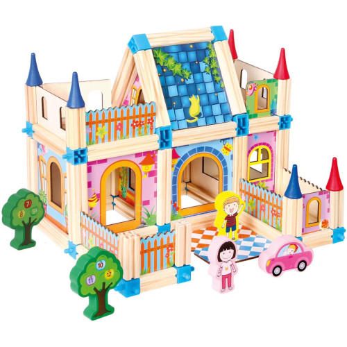 Bino Dřevěná stavebnice zámek