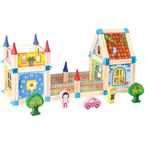 Bino Dřevěná stavebnice zámek