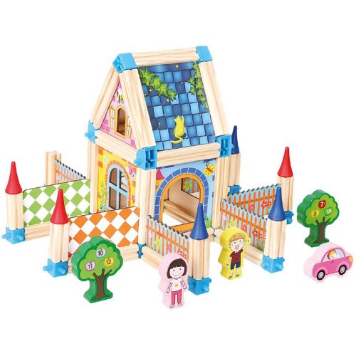 Bino Dřevěná stavebnice zámek