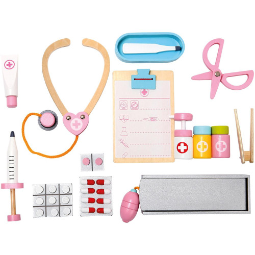 Bino Lékařský set v dřevěném kufříku