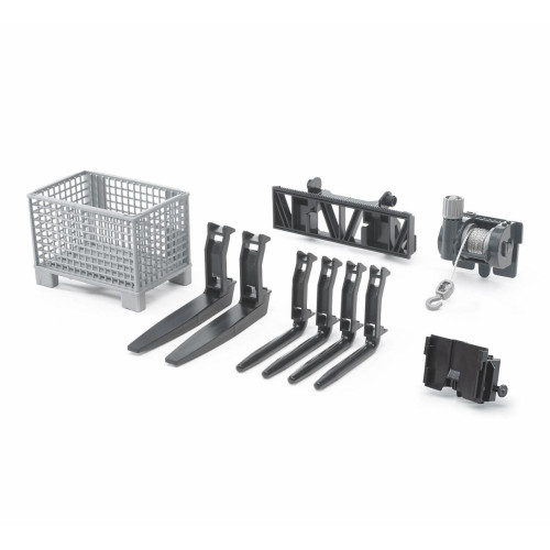 Bruder Příslušenství -  vidlice, naviják a paleta