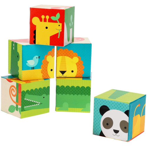 Petit Collage Kostky divoká zvířata