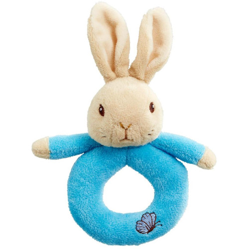 Rainbow Chrastítko kroužek králíček Petr & Flopsy 1 ks modrá