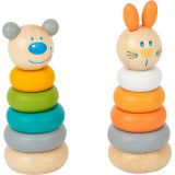 Small Foot Nasazovací věž pastelová 1 ks králiček