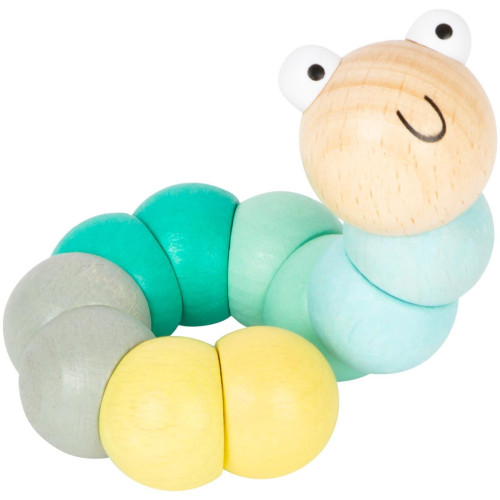 Small Foot Motorická hračka housenka 1ks tyrkysová