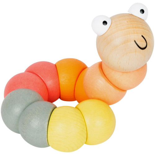 small foot Motorická hračka housenka 1ks růžová