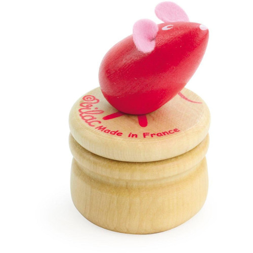 Vilac Dřevěný box na zoubky Myška červená