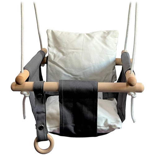 2Kids Toys Dětská textilní houpačka 100% bavlna černobílá