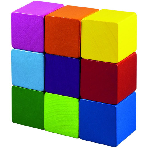 Detoa Barevné kostky 9 ks